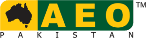 Aussie Geo PTE Academy logo with map of Australia and bold yellow and green text.