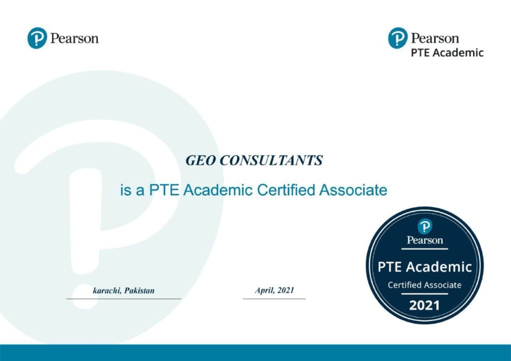 Certificate Pearson PTE Academic