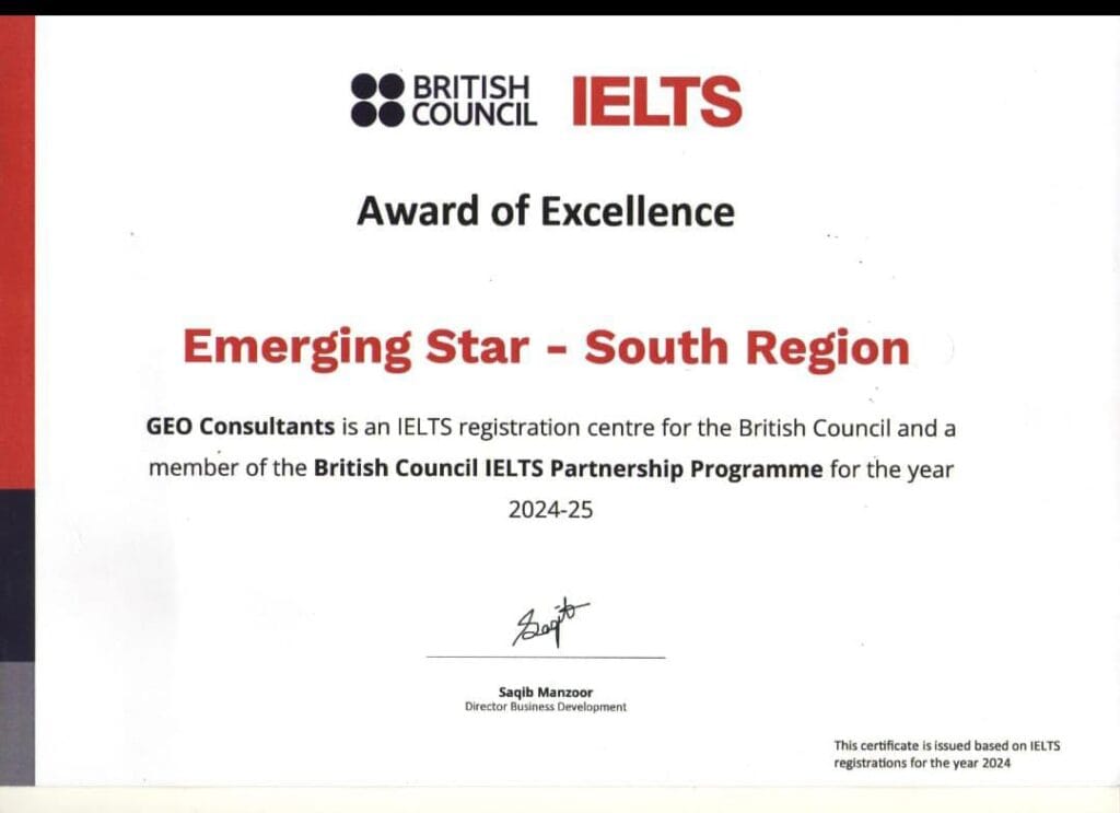 IELTS Award of Excellence